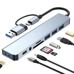 USB3.0 Extender, 8-v-2 Multi-Interface Dock, Type-C Expansion