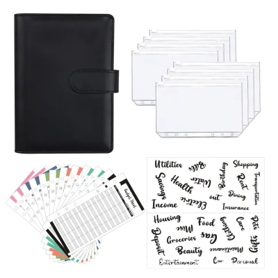 Macaron Binder Budget Planner Set Black