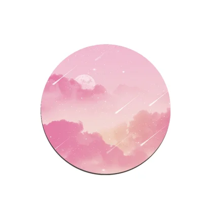 Okrogla podloga za miško z všitimi robovi Pink XS
