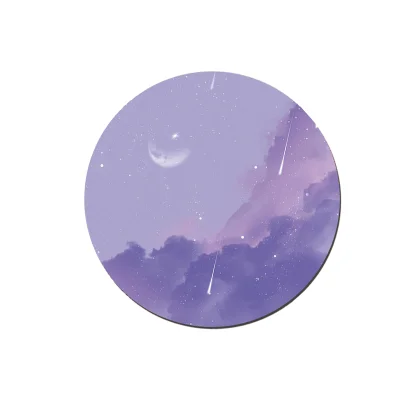 Okrogla podloga za miško z všitimi robovi Purple S
