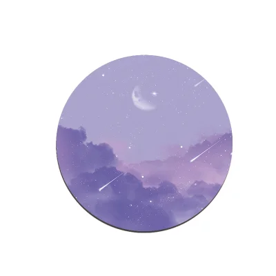 Okrogla podloga za miško z všitimi robovi Purple L