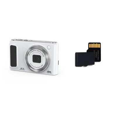 Digitalni fotoaparat DC308 HD s kartico 32GTF (EU vtič) White