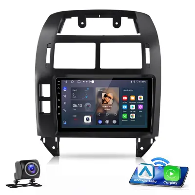 9" Avtoradio Android 13 s CarPlay za  Volkswagen Polo 2001-2009 | GPS Navigacija, Wi-Fi, Bluetooth, DAB+, SWC, USB, FM, 64GB