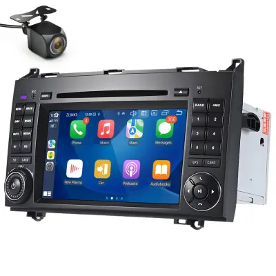 4+64G Carplay AVTOAndroid 13 DVD avtoradio DAB+ kamera za Mercedes Benz W169 W245 W639 Vito W906 Sprinter Viano VW Crafter GPS Navi WIFI BT USB SWC