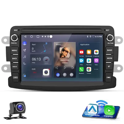 7" Avtoradio Android 13 s CarPlay za  Renault Dacia Duster Sandero Lada | GPS Navigacija, Wi-Fi, Bluetooth, DAB+, SWC, USB,FM,64GB