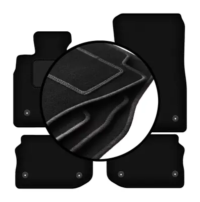 Komplet velurnih preprog za: BMW 5 F10 limuzina (VELCRO) (2010-2013)