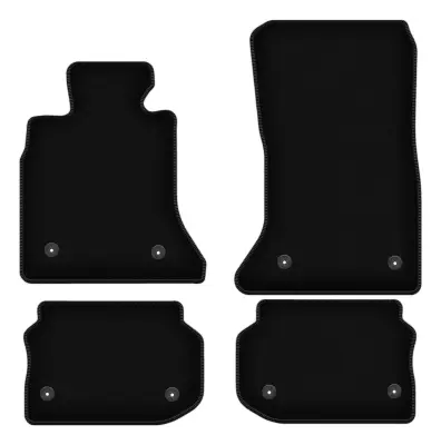 Osnovne črne velur preproge za: BMW 5 F10 limuzina (VELCRO) (2010-2013)
