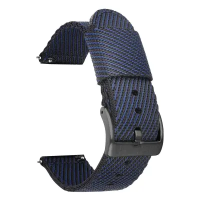 Najlonska pašček za uro s črno zaponko - 24/22/20/18mm Black 22 mm