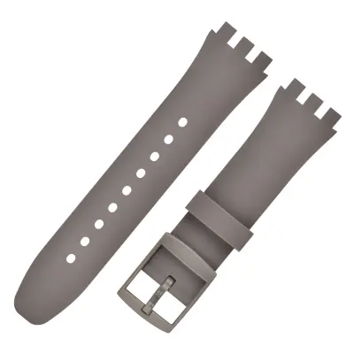 Premium silikonski nadomestni pašček za uro Swatch Grey 19 mm