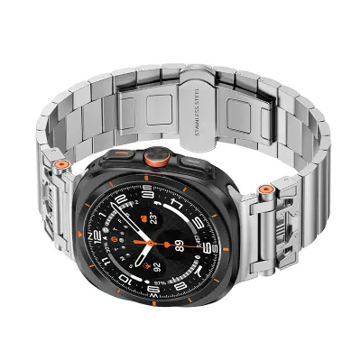 Srebrn pašček za uro iz nerjavečega jekla za Samsung Watch Ultra 47 mm