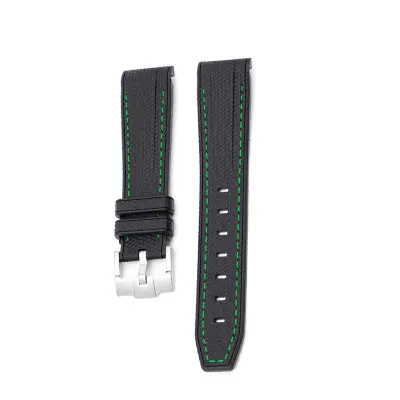 20 mm gumijast pašček za uro za Omega x Swatch Black+Green