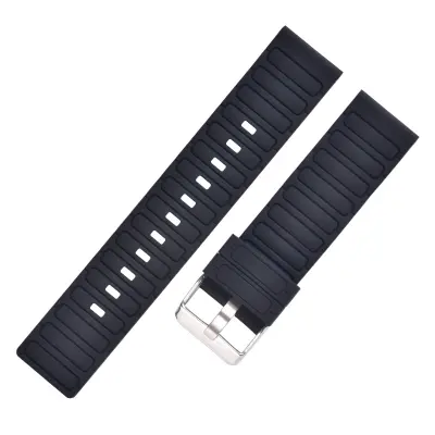 22 mm silikonski pašček z valovitim vzorcem za Galaxy Watch7/FE/4/5/6 Black