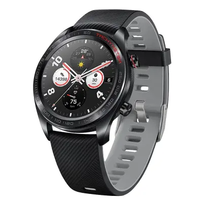 Silikonski pašček za uro, črne in sive barve, 22 mm - Honor Watch GT Magic