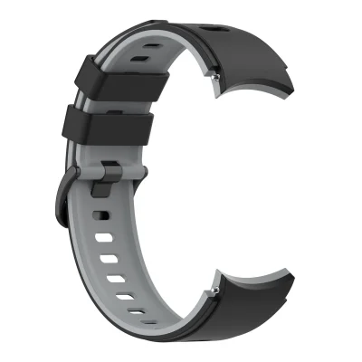 Silikonski pašček za uro Samsung Watch 4 Black+Grey