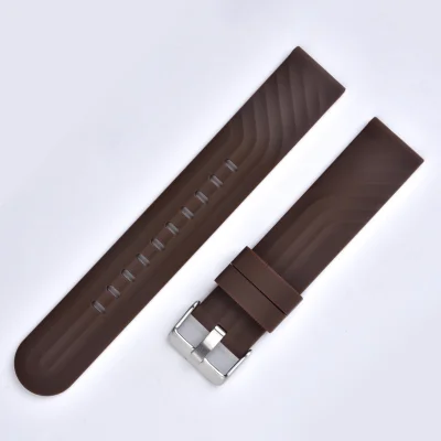 Silikonski pašček za uro za Huawei GT3 & iWatch 4 Brown 20 mm