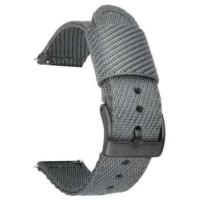 Eleganten nadomestni najlonski pašček za uro 24/22/20/18 mm Black 18 mm