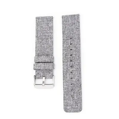 Svetlo siv platneni pašček s srebrno zaponko  18 mm