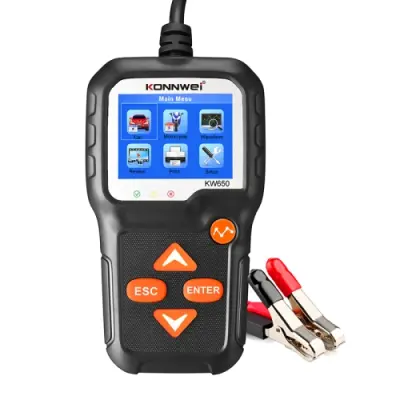 KW650 6V-12V detektor akumulatorja za avtomobilske in motorne kosilnice z 2,4-palčnim barvnim zaslonom in grafom valovnih oblik