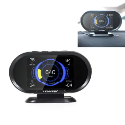 KW206 2 v 1 OBDII / EOBD12V skener napak avtomobila + 3,5-palčni LCD-zaslon