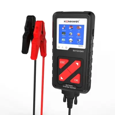 KW710 Avtomobilski 3,2-palčni 6V-24V tester svinčeno-kislinskih akumulatorjev, podpora 13 jezikov