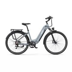 Mestno električno kolo Onesport OT05Pro, 27,5", motor 36 V 250 W s senzorjem navora, baterija 22,5 Ah, siva