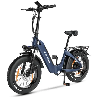 Zložljivo električno kolo TTGO F6, 250 W z navorom 45 NM, 25 Ah, modro