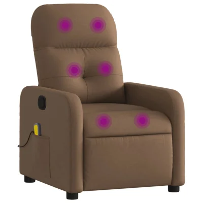 masažni naslanjač - Relax naslanjač rjavo blago