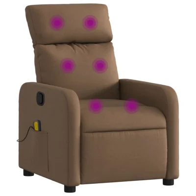 masažni naslanjač - Relax naslanjač rjavo blago