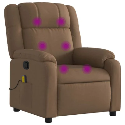 masažni naslanjač - Relax naslanjač rjavo blago