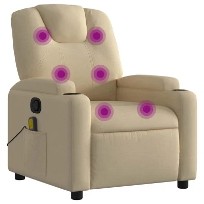 masažni naslanjač - Relax naslanjač krem blago