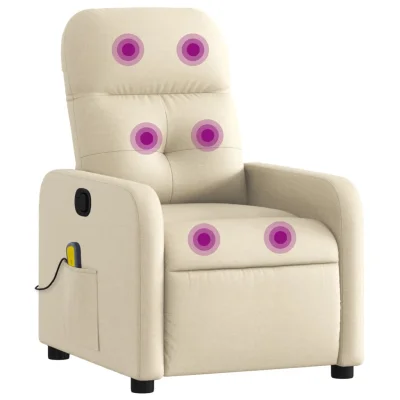 masažni naslanjač - Relax naslanjač krem blago