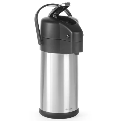 Jeklena gostinska termovka s črpalko za tople napitke. 3L - Hendi 445877