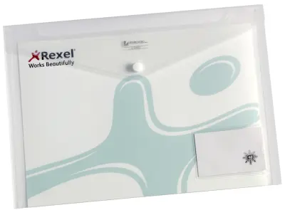 Torba za dokumente Rexel, DIN A4, PP, prozorna