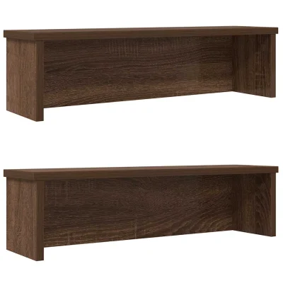 vidaXL Kitchen Racks Stackable 2 pcs rjavi hrast 50x15x16 cm