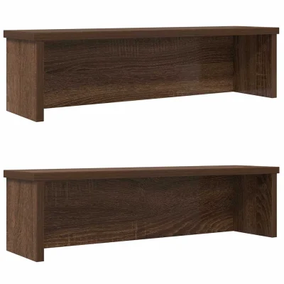 vidaXL Kitchen Racks Stackable 2 pcs rjavi hrast 60x15x16 cm