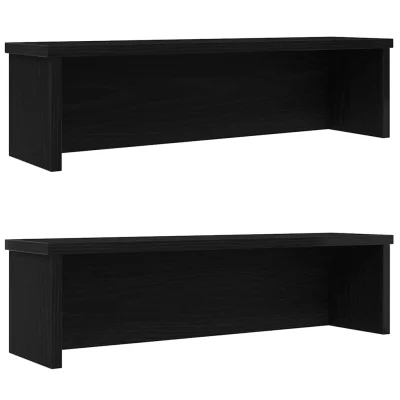 vidaXL Kitchen Racks Stackable 2 pcs črn 60x15x16 cm