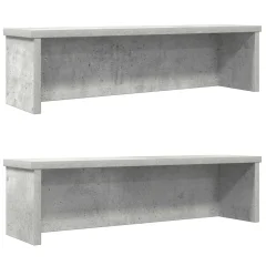 vidaXL Kitchen Racks Stackable 2 pcs siva 60x15x16 cm