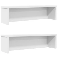 vidaXL Kuhinjski regali za zlaganje 2 kosa beli 50x15x16 cm
