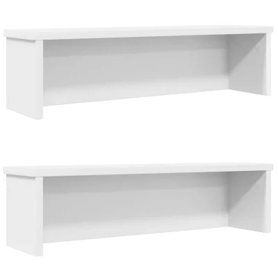 vidaXL Kuhinjski regali za zlaganje 2 kosa beli 50x15x16 cm