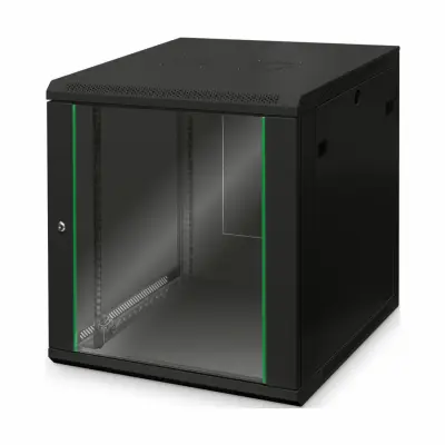 Zidni kabinet Digitus 12U 638 600x600 črn DN-19 12U-6/6-EC-SW