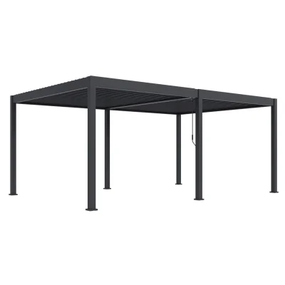Bioklimatska pergola INTRO DUO 6x4 m, aluminij - samostoječa, dvo-conska