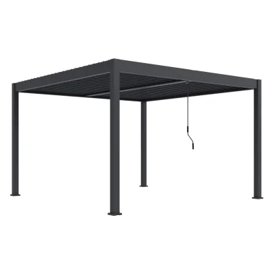 Bioklimatska pergola INTRO DUO 4x4 m, aluminij - samostoječa, dvo-conska