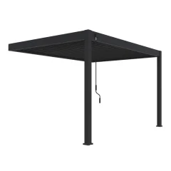 Bioklimatska pergola INTRO PLUS 4x3m, aluminij – za pritrditev na steno