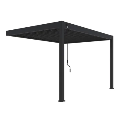Bioklimatska pergola INTRO PLUS 4x3m, aluminij – za pritrditev na steno