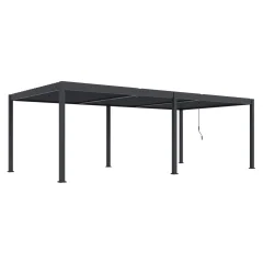 Bioklimatska pergola INTRO DUO 8x4 m, aluminij - samostoječa, tri-conska