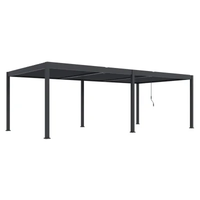 Bioklimatska pergola INTRO DUO 8x4 m, aluminij - samostoječa, tri-conska