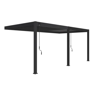 Bioklimatska pergola INTRO PLUS 6x3m, aluminij – za pritrditev na steno