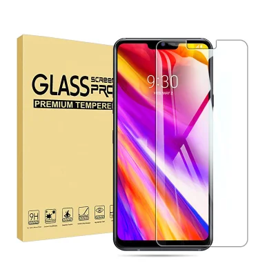 Zaščitna folija za zaslon LG G7, kaljeno steklo 0,26 mm, ukrivljeni robovi (2-pak)