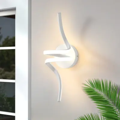 NETTLIFE LED stenska svetilka za notranjo uporabo, moderna bela 7W za stopnišče, topla bela 3000K