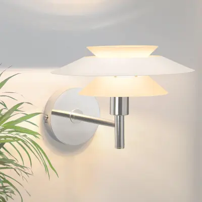 NETTLIFE notranja stenska svetilka za spalnico - bela kovinska zasnova, kreativna svetilka za hodnik G9 brez žarnice (maks. 25 W).